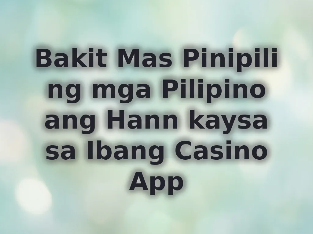 Comparing Hann to other casinos
