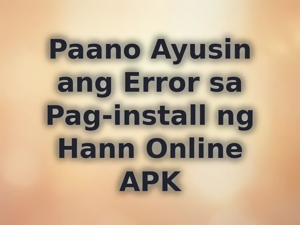 APK Troubleshooting